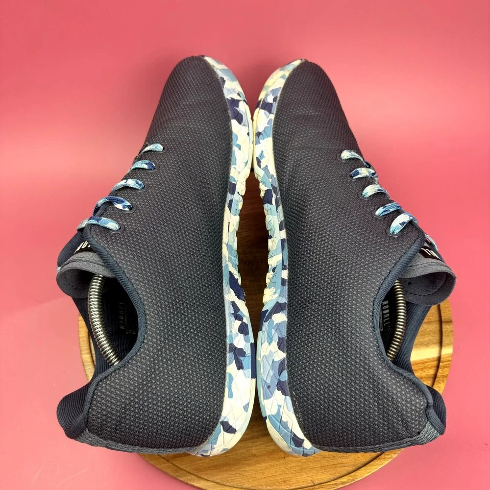 NOBULL Black Athletic Shoes with Blue Camouflage Sole